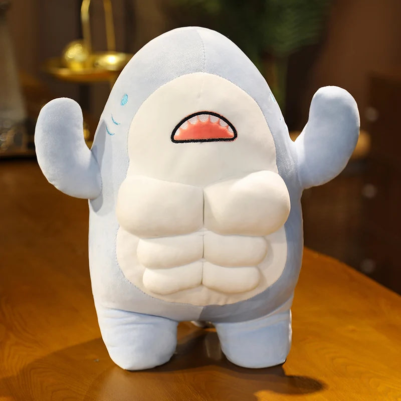 40cm Plush Muscle Shark Toy 2 Colours 11201045 - Snuggle Time