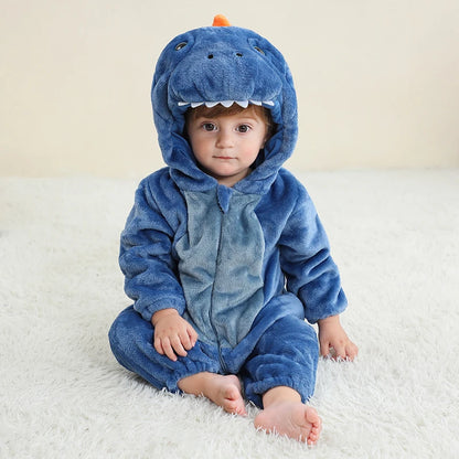 Babies Green or Blue Hooded Dinosaur Onesie 2-36mth 10205124 - Snuggle Time