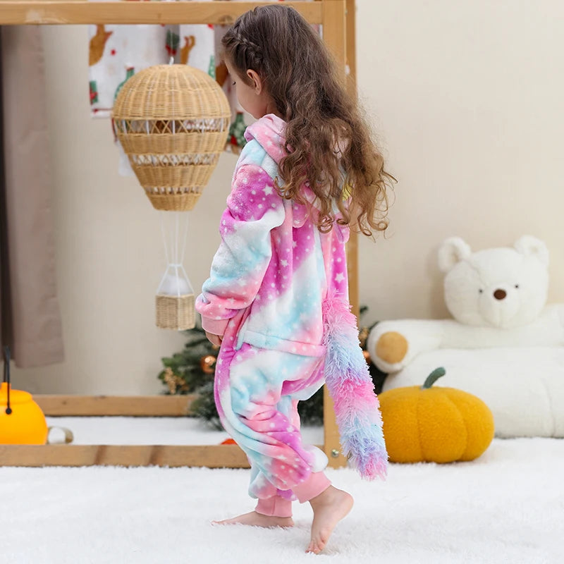 Kids Thick Hooded Unicorn Onesie 2 Designs 2-11yrs 10205133 - Snuggle Time