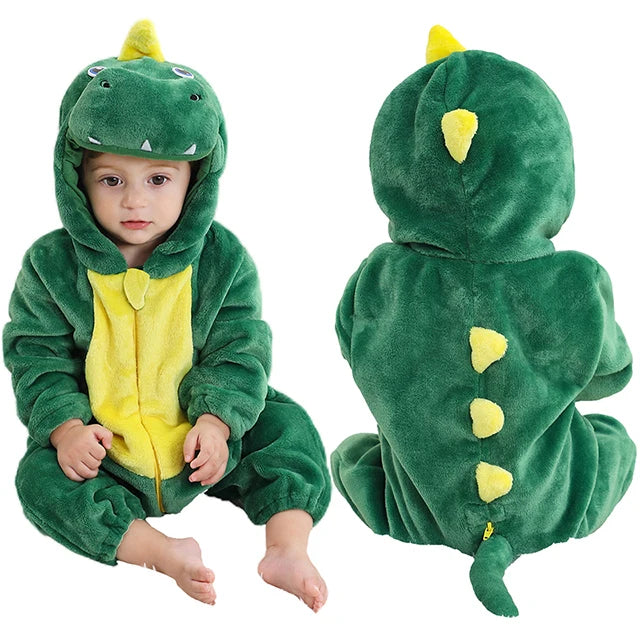 Babies Green or Blue Hooded Dinosaur Onesie 2-36mth 10205124 - Snuggle Time