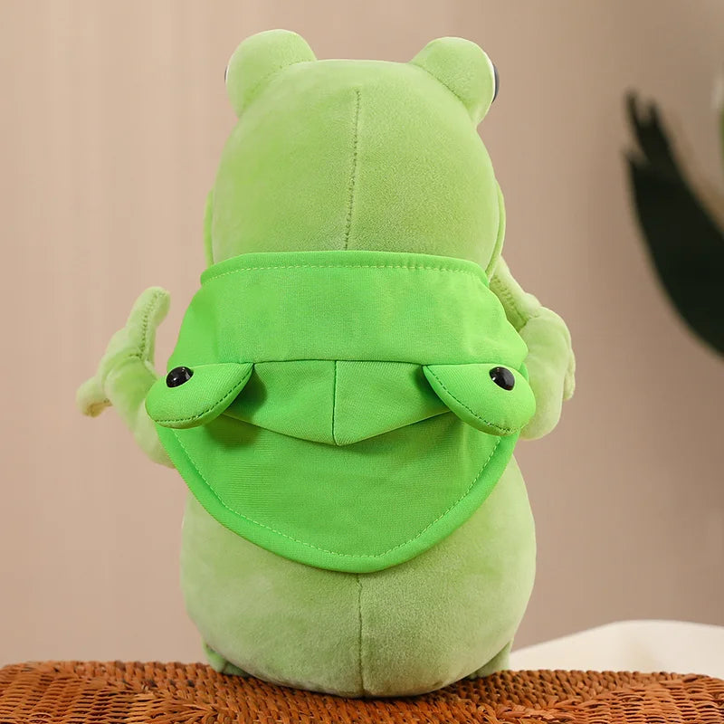 45/60/80cm Plush Cloaked Frog 11201047 - Snuggle Time