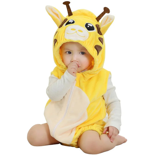Newborn Sleeveless Giraffe Romper Suit 0-24mth 10205118 - Snuggle Time
