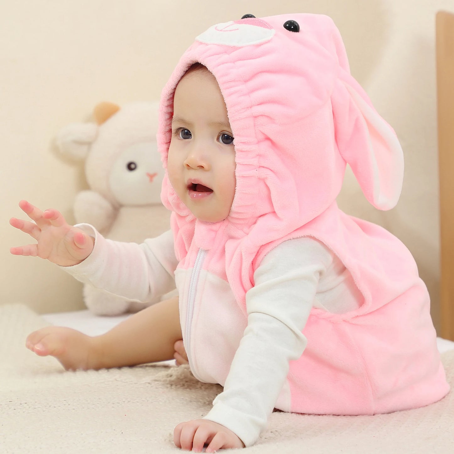 Newborn Sleeveless Pink Rabbit Romper Suit 0-24mth 10205122 - Snuggle Time