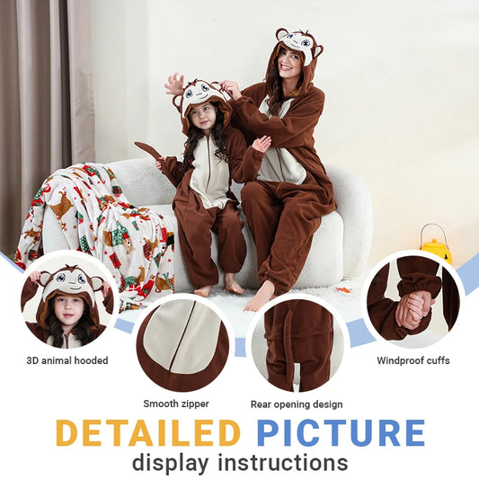 Family Dress-up Monkey Thick Onesie 3yrs-XL Adult 10205155 - Snuggle Time