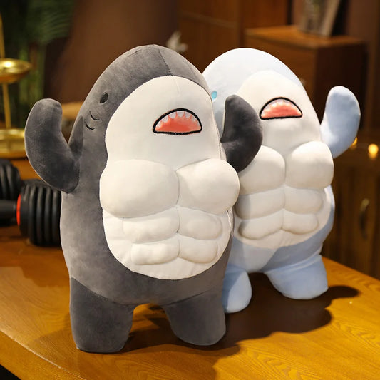 40cm Plush Muscle Shark Toy 2 Colours 11201045 - Snuggle Time