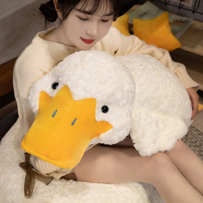 55/70cm Big Fluffy White Plush Duck 11201023 - Snuggle Time