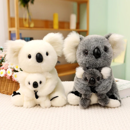 28cm Koala Bear with Baby Grey or White Plush Toy 11204196