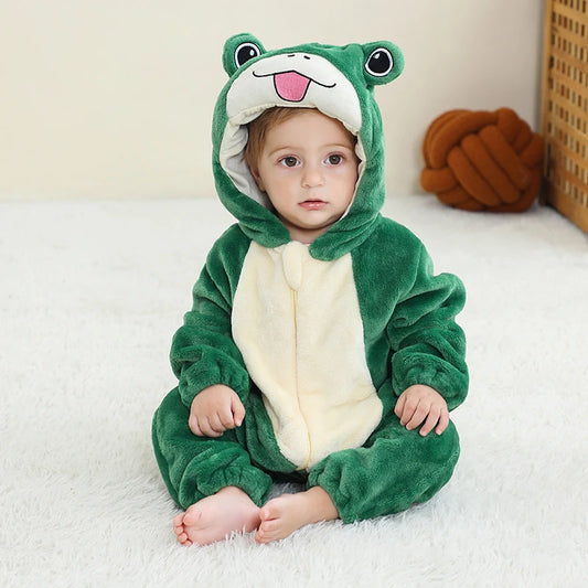 Babies Frog Design Hooded Onesie 2-36mth 10205123 - Snuggle Time