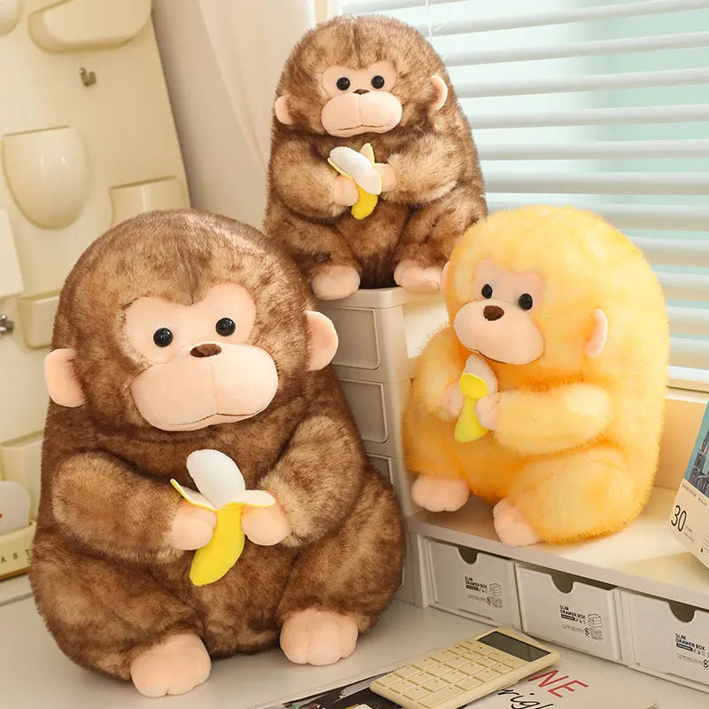 25/30/40cm Furry Plush Chunky Gorilla 2 Colours 11201008 - Snuggle Time