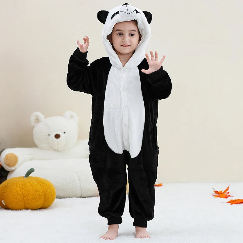 Kids Thick Hooded Panda Onesie 2-11yrs 10205140 - Snuggle Time