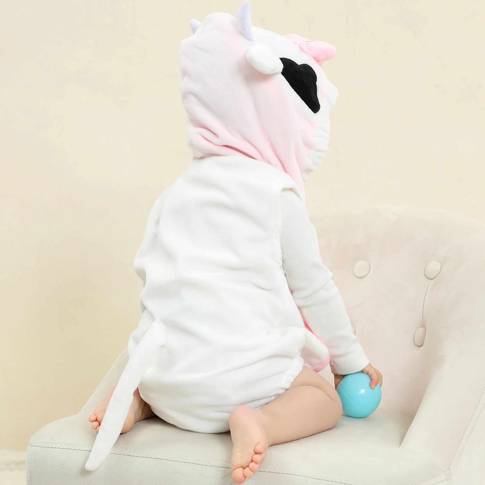 Newborn Sleeveless Cow Romper Suit 0-24mth 10205121 - Snuggle Time