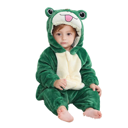 Babies Frog Design Hooded Onesie 2-36mth 10205123 - Snuggle Time