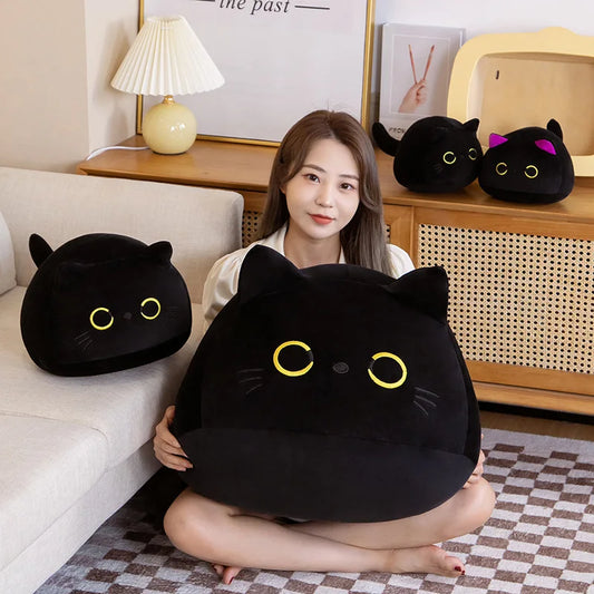 40/55/70cm Black Fat Plush Round Cat 2 Designs 11204158 - Snuggle Time