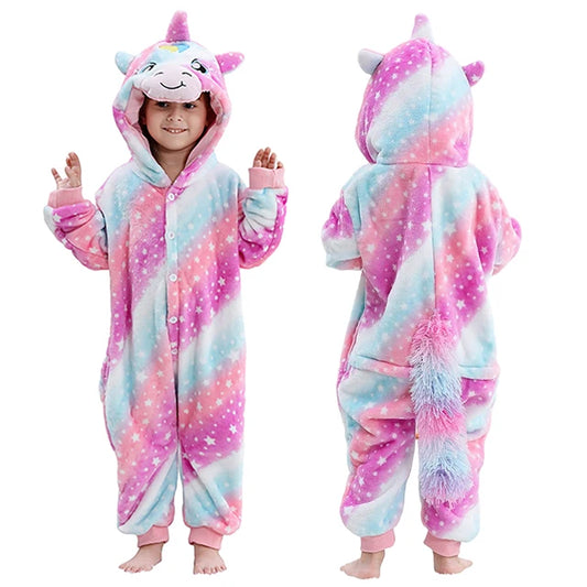 Kids Thick Hooded Unicorn Onesie 2 Designs 2-11yrs 10205133 - Snuggle Time