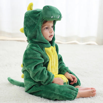 Babies Green or Blue Hooded Dinosaur Onesie 2-36mth 10205124 - Snuggle Time