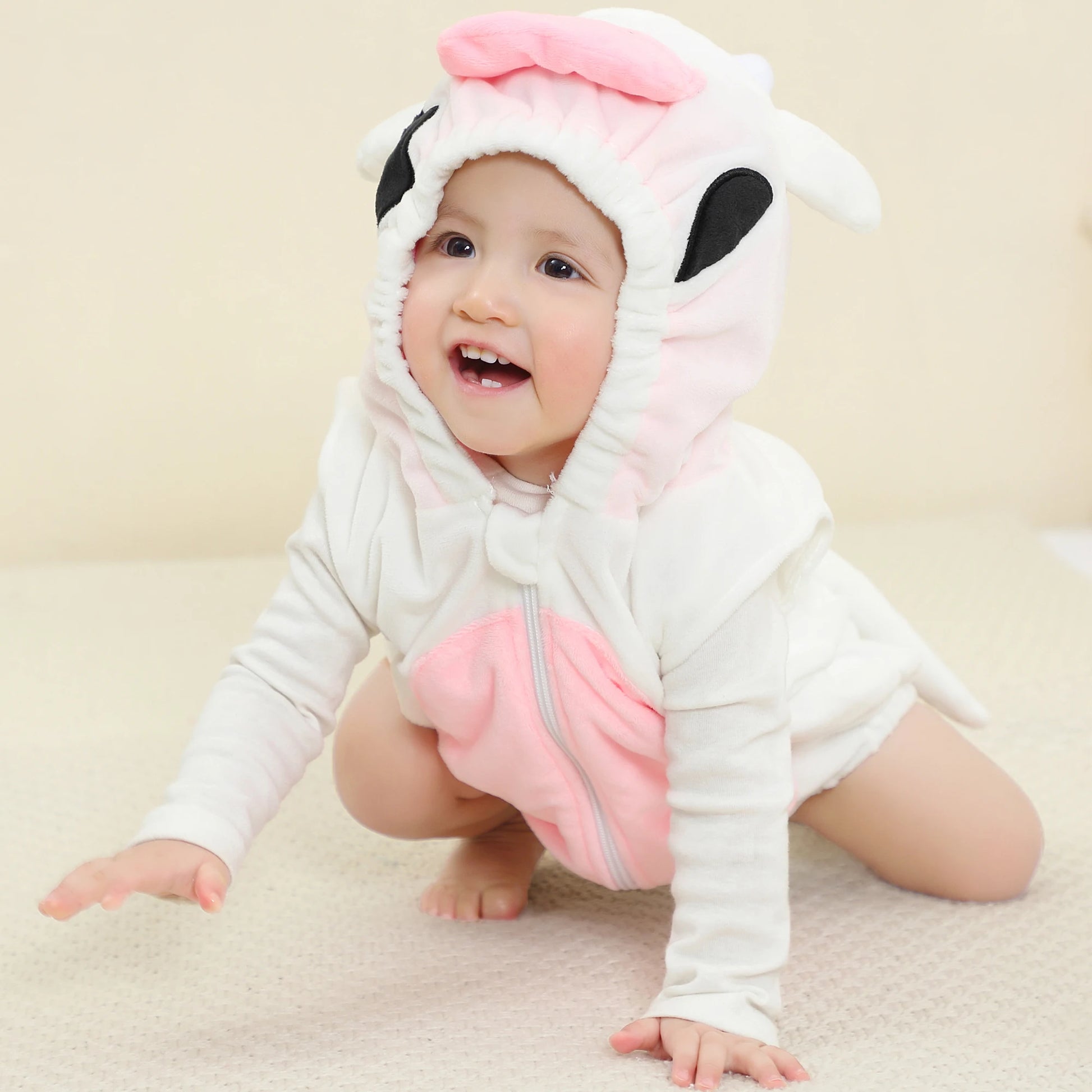 Newborn Sleeveless Cow Romper Suit 0-24mth 10205121 - Snuggle Time