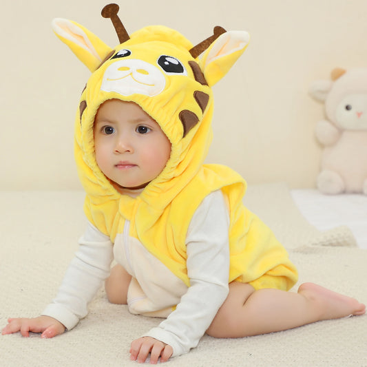 Newborn Sleeveless Giraffe Romper Suit 0-24mth 10205118 - Snuggle Time