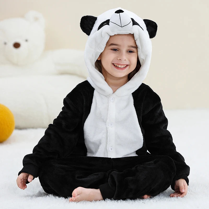 Kids Thick Hooded Panda Onesie 2-11yrs 10205140 - Snuggle Time