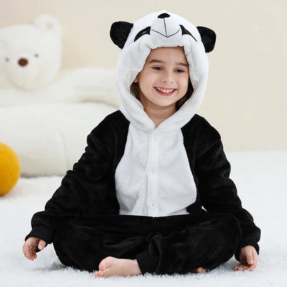 Kids Thick Hooded Panda Onesie 2-11yrs 10205140 - Snuggle Time