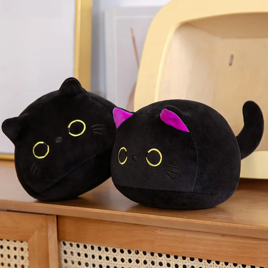 40/55/70cm Black Fat Plush Round Cat 2 Designs 11204158 - Snuggle Time