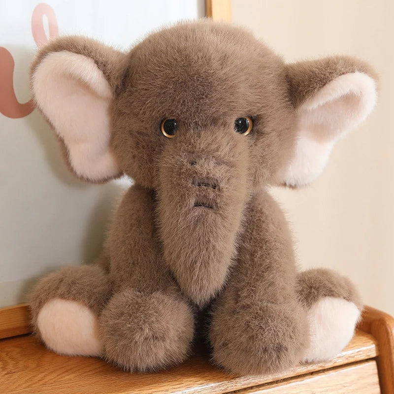 35cm Soft Plush Fluffy Elephant 3 Colours 11201061 - Snuggle Time