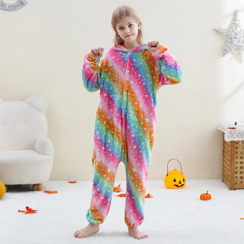Kids Thick Hooded Unicorn Onesie 2 Designs 2-11yrs 10205133 - Snuggle Time