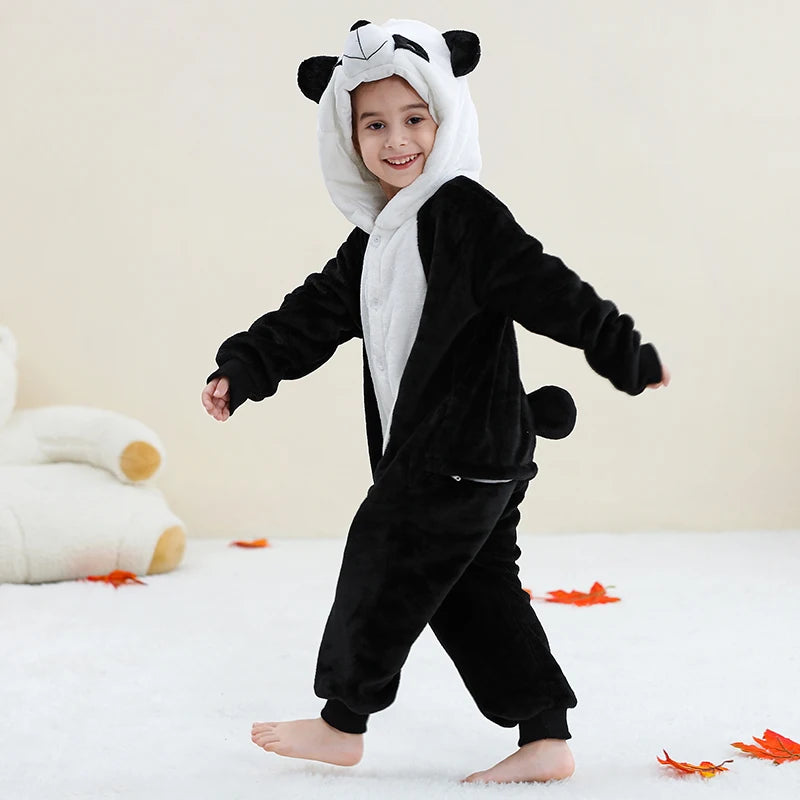 Kids Thick Hooded Panda Onesie 2-11yrs 10205140 - Snuggle Time