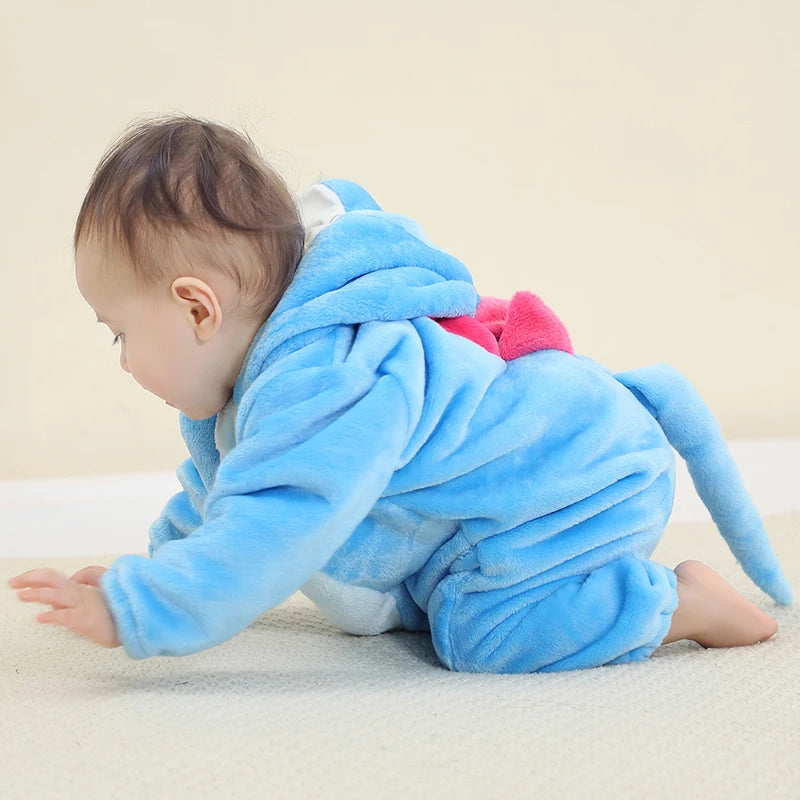Babies Sky Blue or Pink Hooded Onesie 2-36mth 10205129 - Snuggle Time