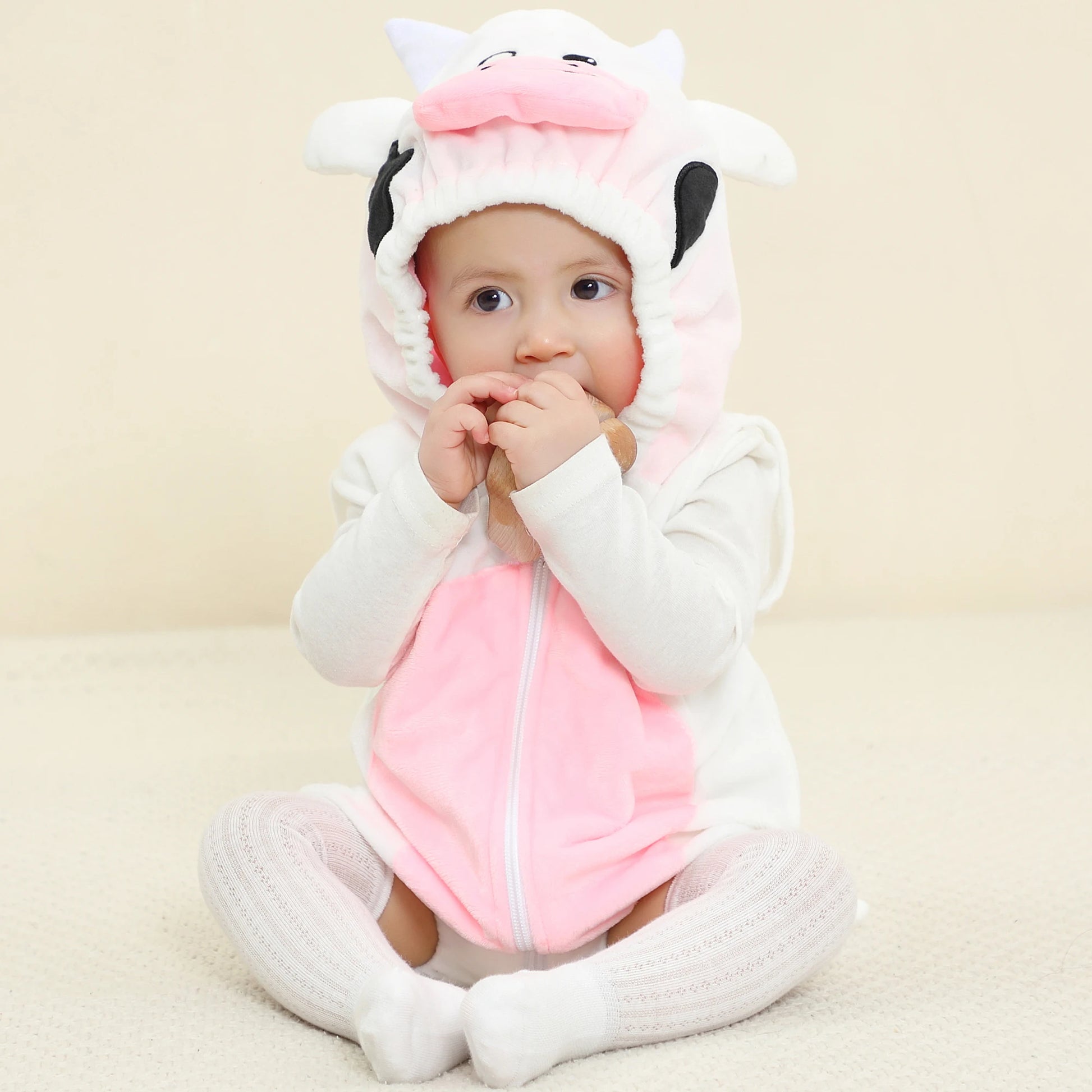 Newborn Sleeveless Cow Romper Suit 0-24mth 10205121 - Snuggle Time