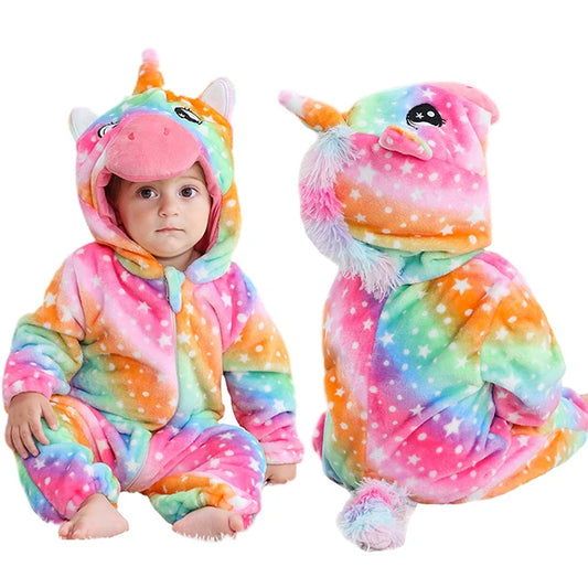 Babies Starry Unicorn Hooded Onesie 2-36mth 10205126 - Snuggle Time