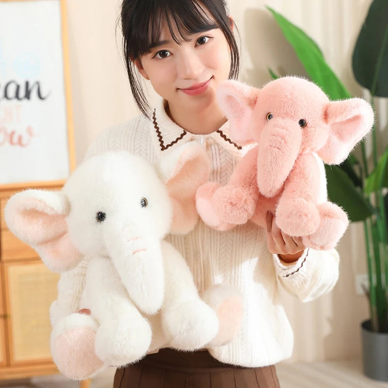 35cm Soft Plush Fluffy Elephant 3 Colours 11201061 - Snuggle Time