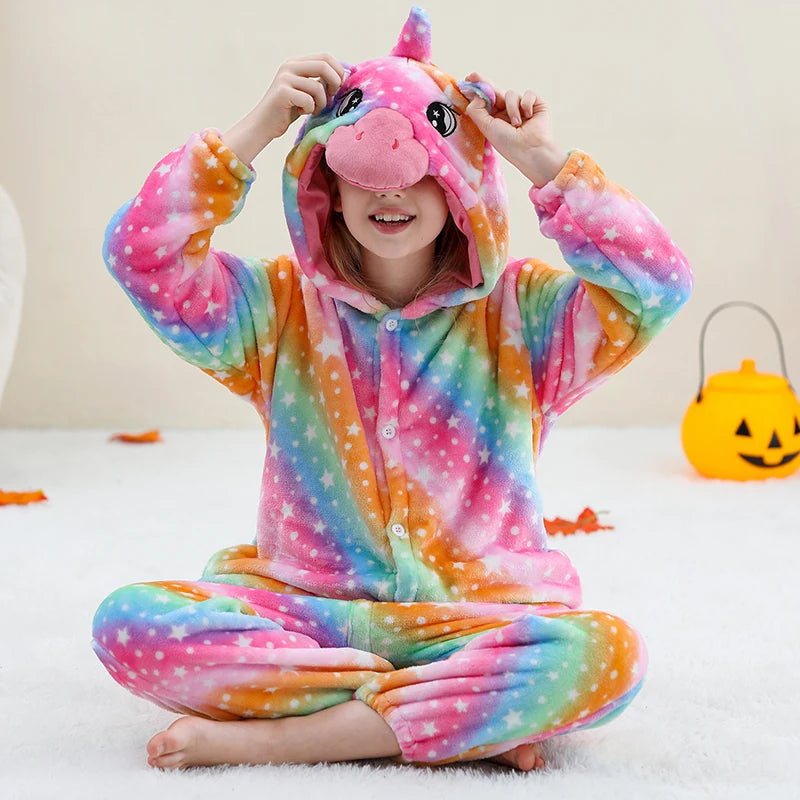 Kids Thick Hooded Unicorn Onesie 2 Designs 2-11yrs 10205133 - Snuggle Time