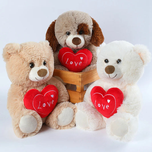 35cm Plush Love Teddy 3 Colours Available 11201002 - Snuggle Time