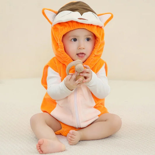 Newborn Sleeveless Fox Romper Suit 0-24mth 10205119 - Snuggle Time