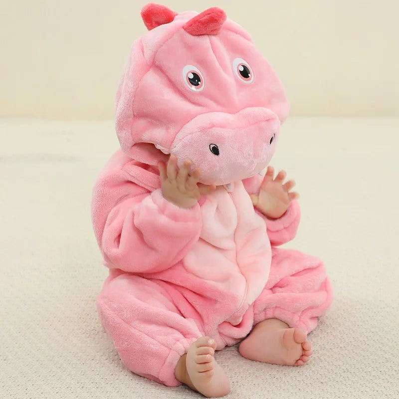 Babies Sky Blue or Pink Hooded Onesie 2-36mth 10205129 - Snuggle Time