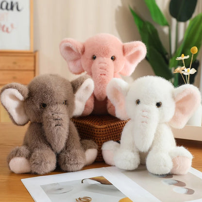 35cm Soft Plush Fluffy Elephant 3 Colours 11201061 - Snuggle Time