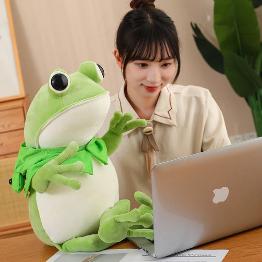 45/60/80cm Plush Cloaked Frog 11201047 - Snuggle Time