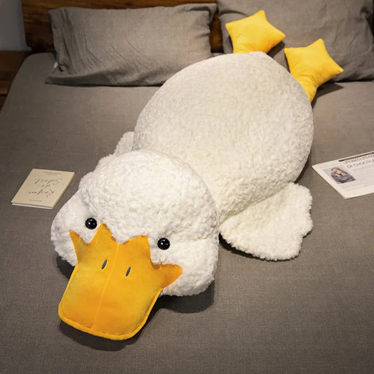55/70cm Big Fluffy White Plush Duck 11201023 - Snuggle Time
